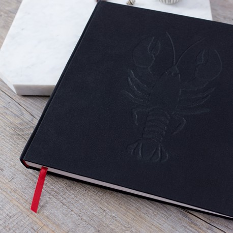 LDO002 - Livre d'or réalisé sur-mesure : Gaufrage du logo : un homard